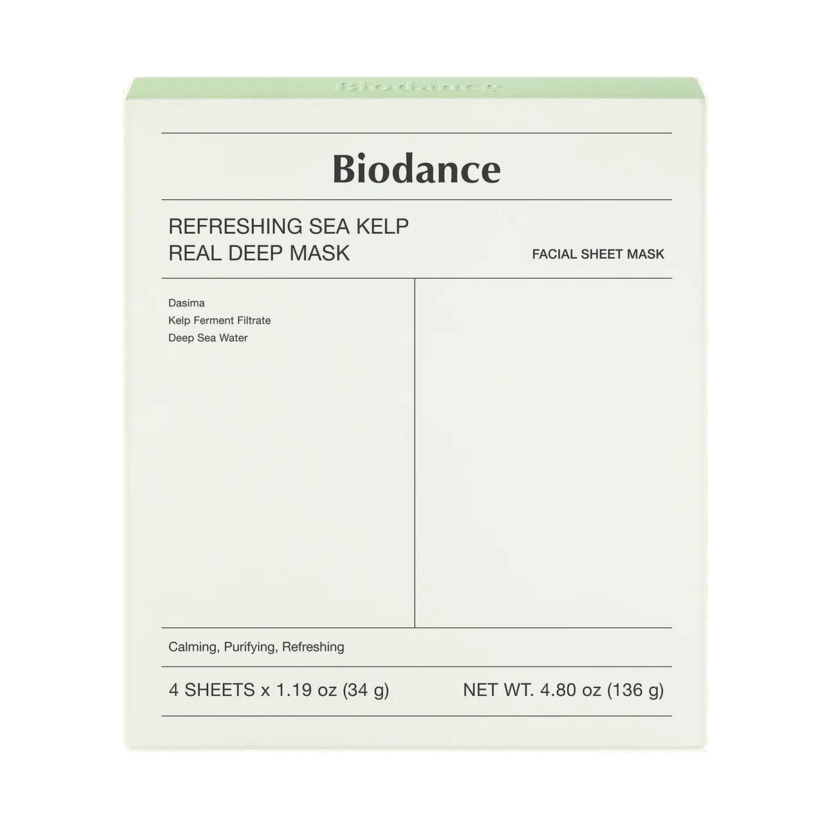 Refreshing Sea Kelp Real Deep Mask 4pcs
