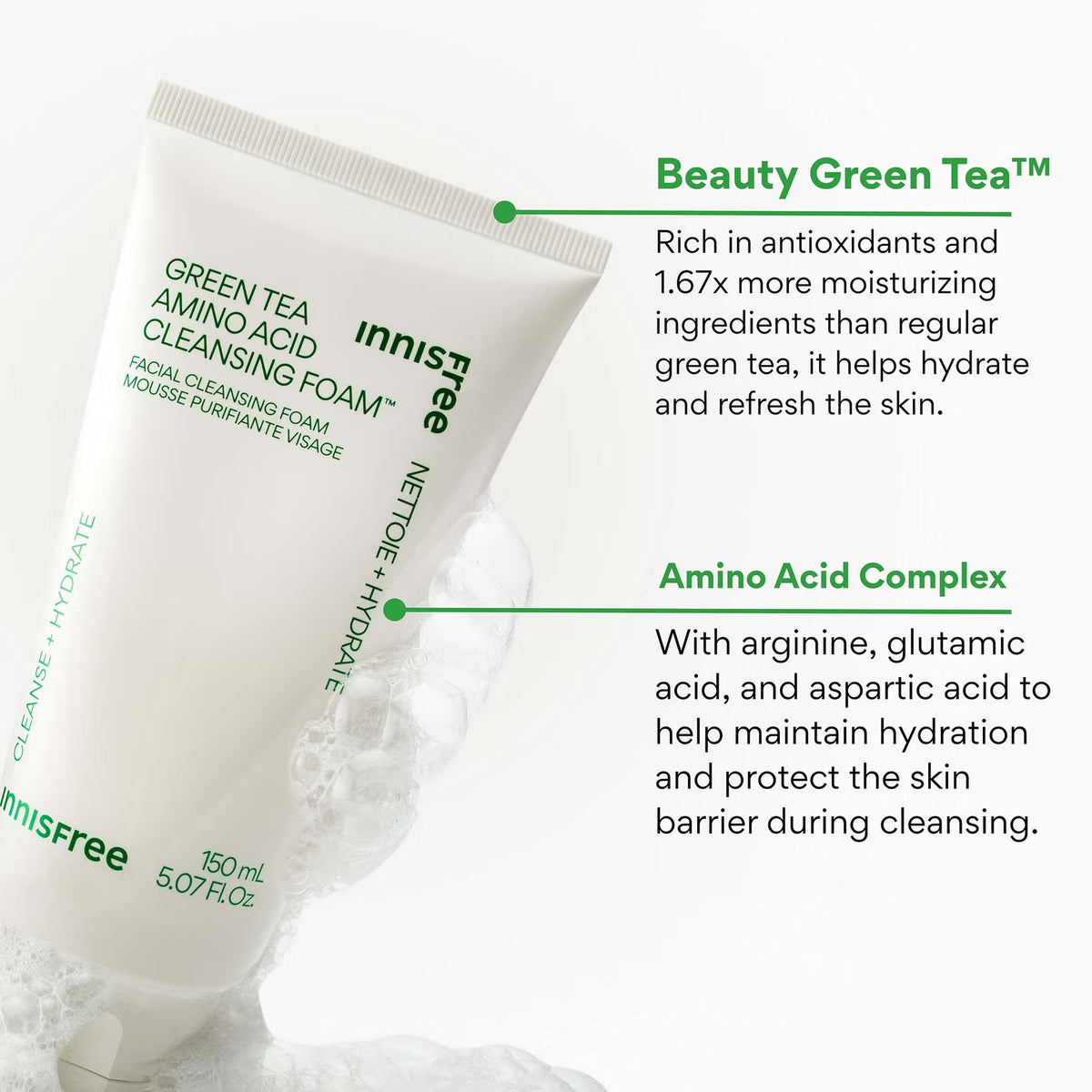 Green Tea Amino Acid Cleansing Foam 150ml
