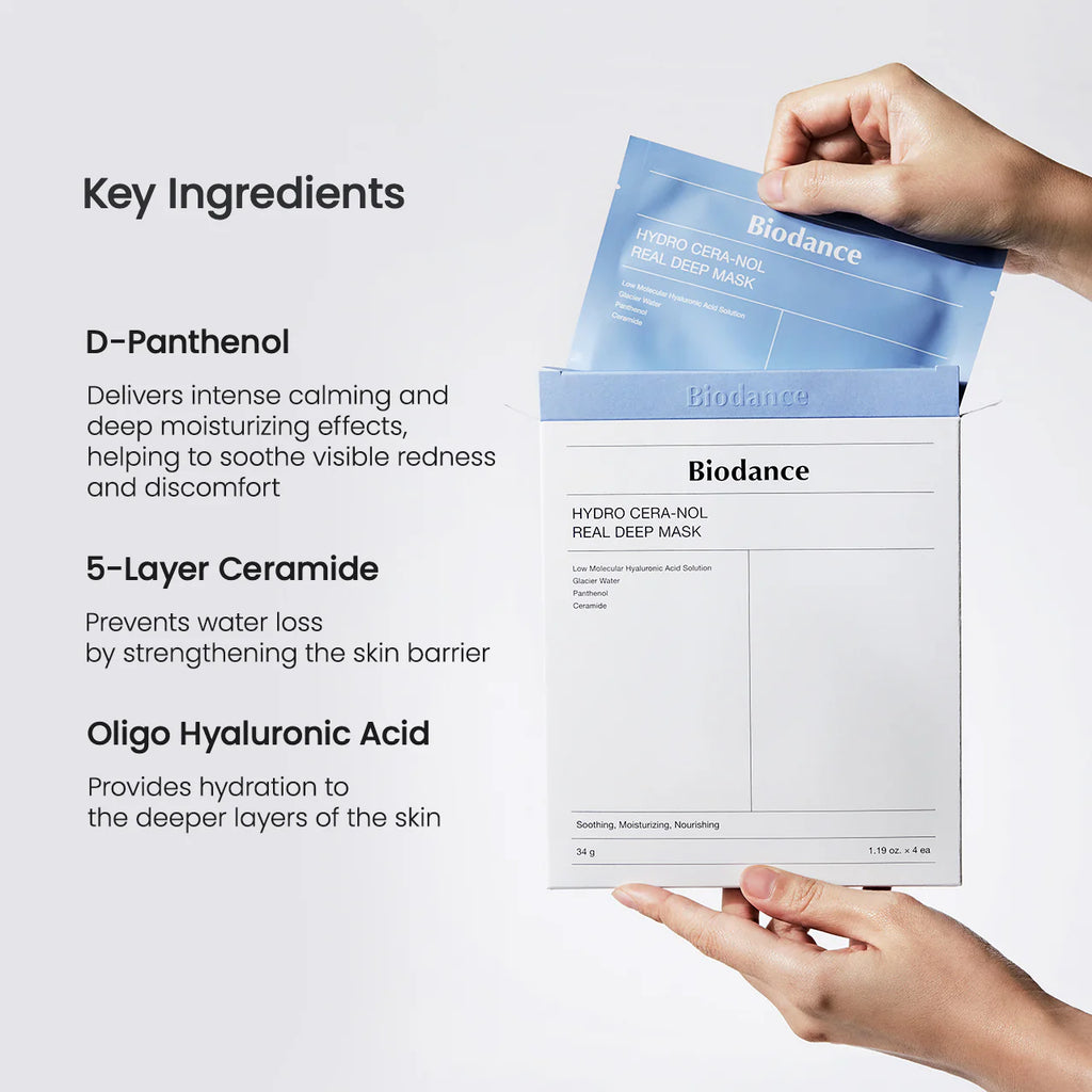 Hydro Cera‑nol Real Deep Mask 4pcs