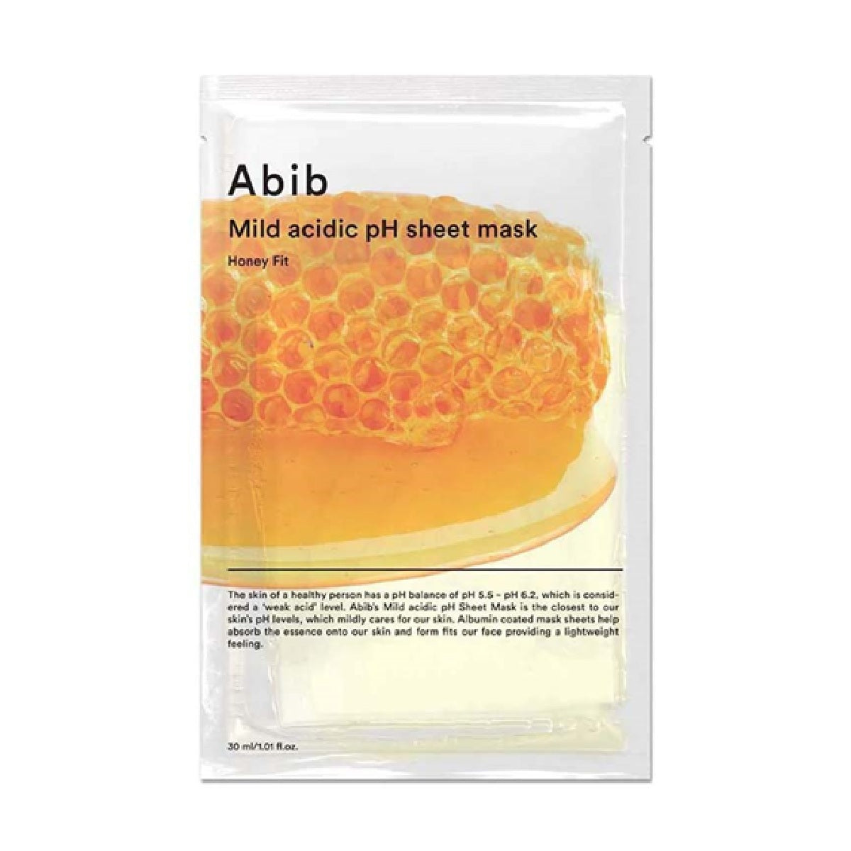 Mild Acidic pH Sheet Mask Honey Fit