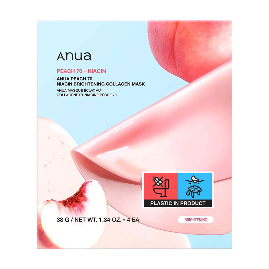 Peach 70 Niacin Brightening Collagen Mask 4pcs