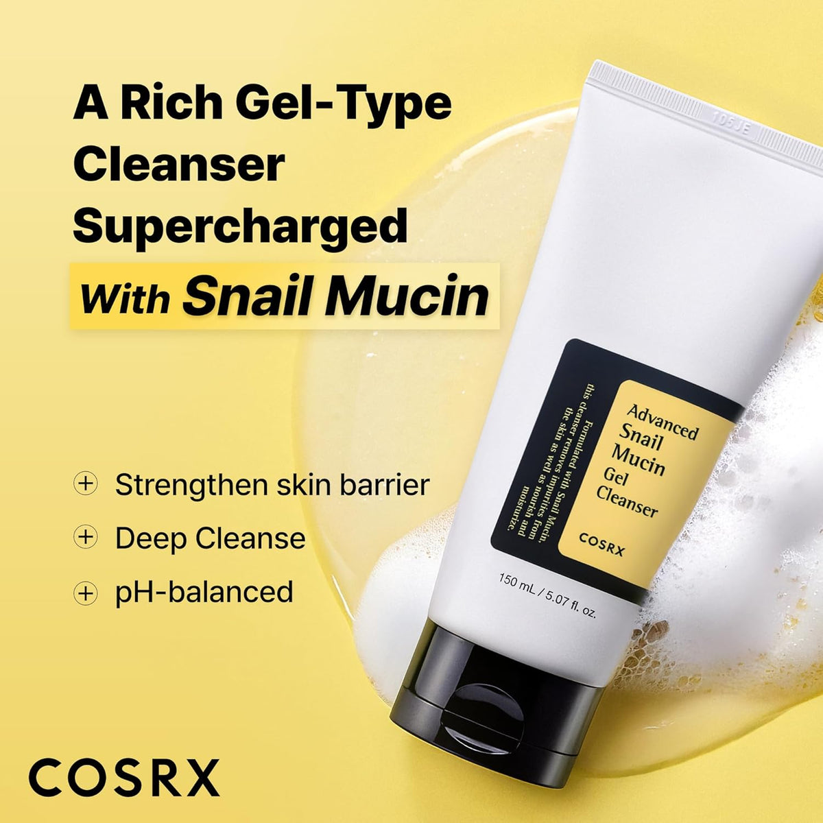 Advanced Snail Mucin Gel Cleanser 150ml