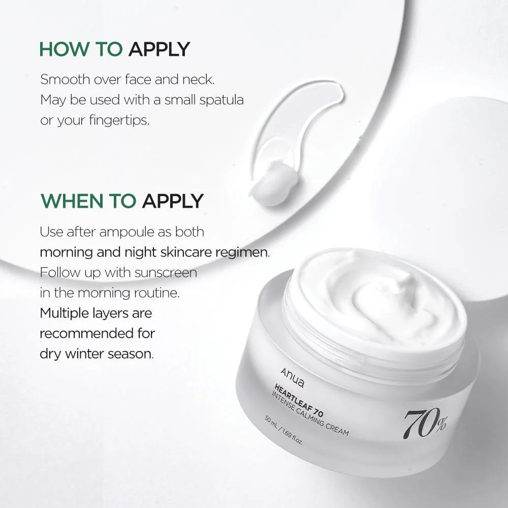 Heartleaf 70% Intense Calming Cream 50ml