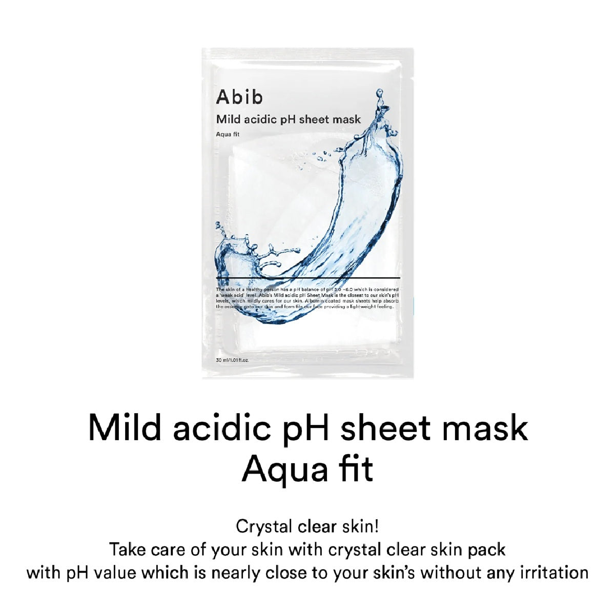 Mild Acidic pH Sheet Mask Aqua Fit